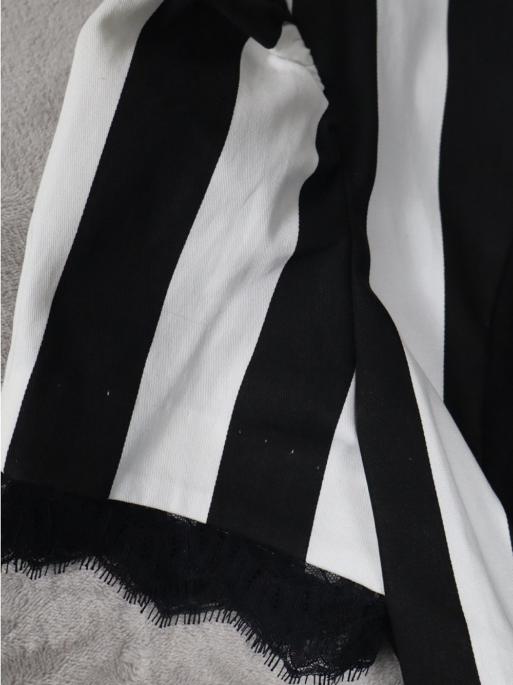 Black & White Striped Women’s Button-Front Blouse - Picture 9 of 13